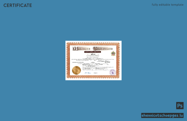Heiratsurkunde von St. Kitts und Nevis – Beispielansicht in Word und PDF